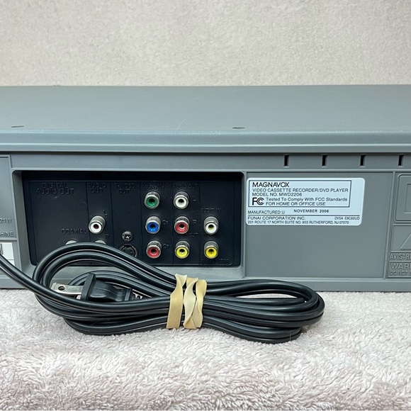 Magnavox DVD/VCR Combo Unit Video Cassette Recorder/DVD Player-Gray-WORKS-2006 - Picture 7 of 12